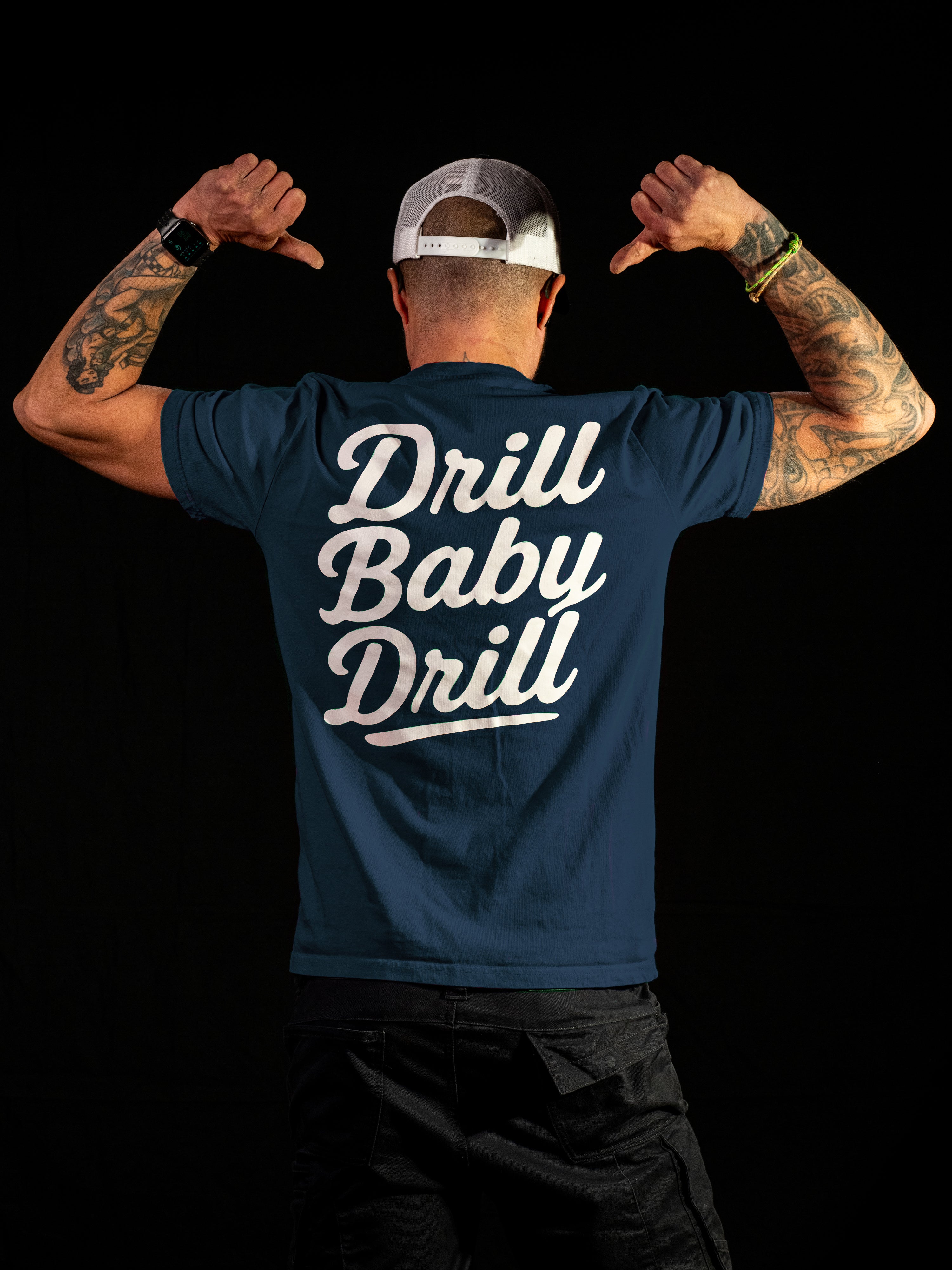 Drill Baby Drill Tee - Retro Script Style
