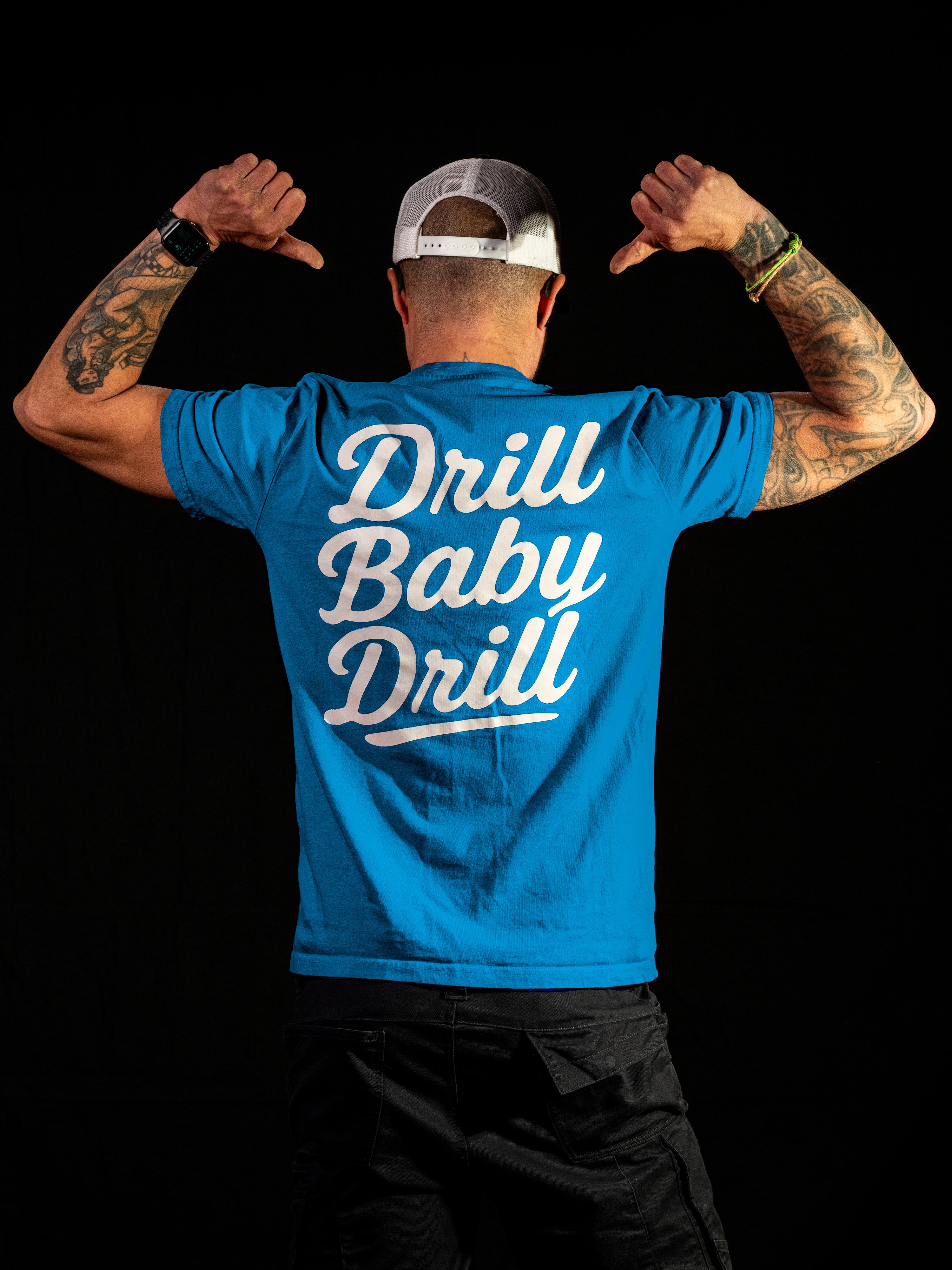 Drill Baby Drill Tee - Retro Script Style