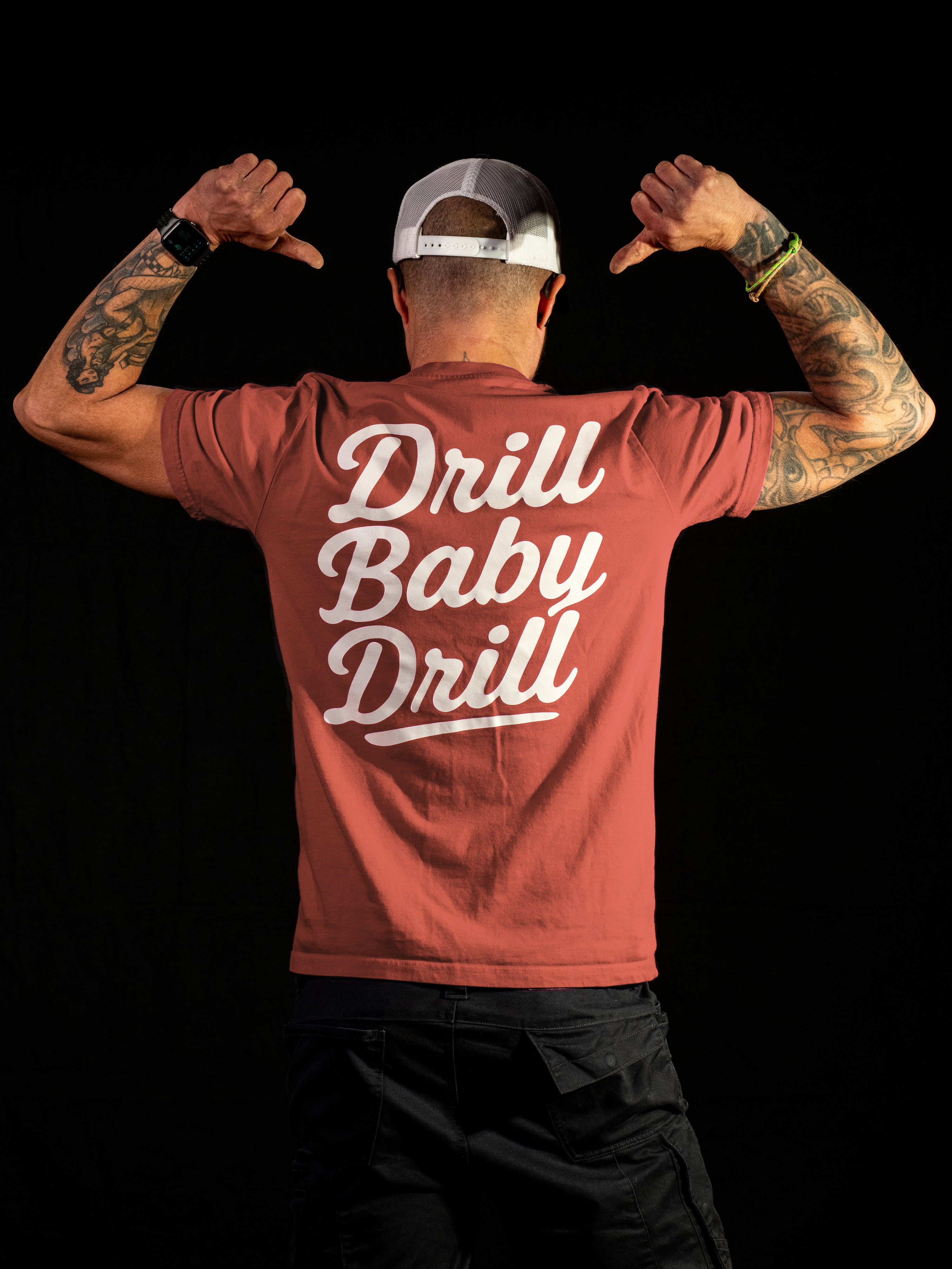 Drill Baby Drill Tee - Retro Script Style