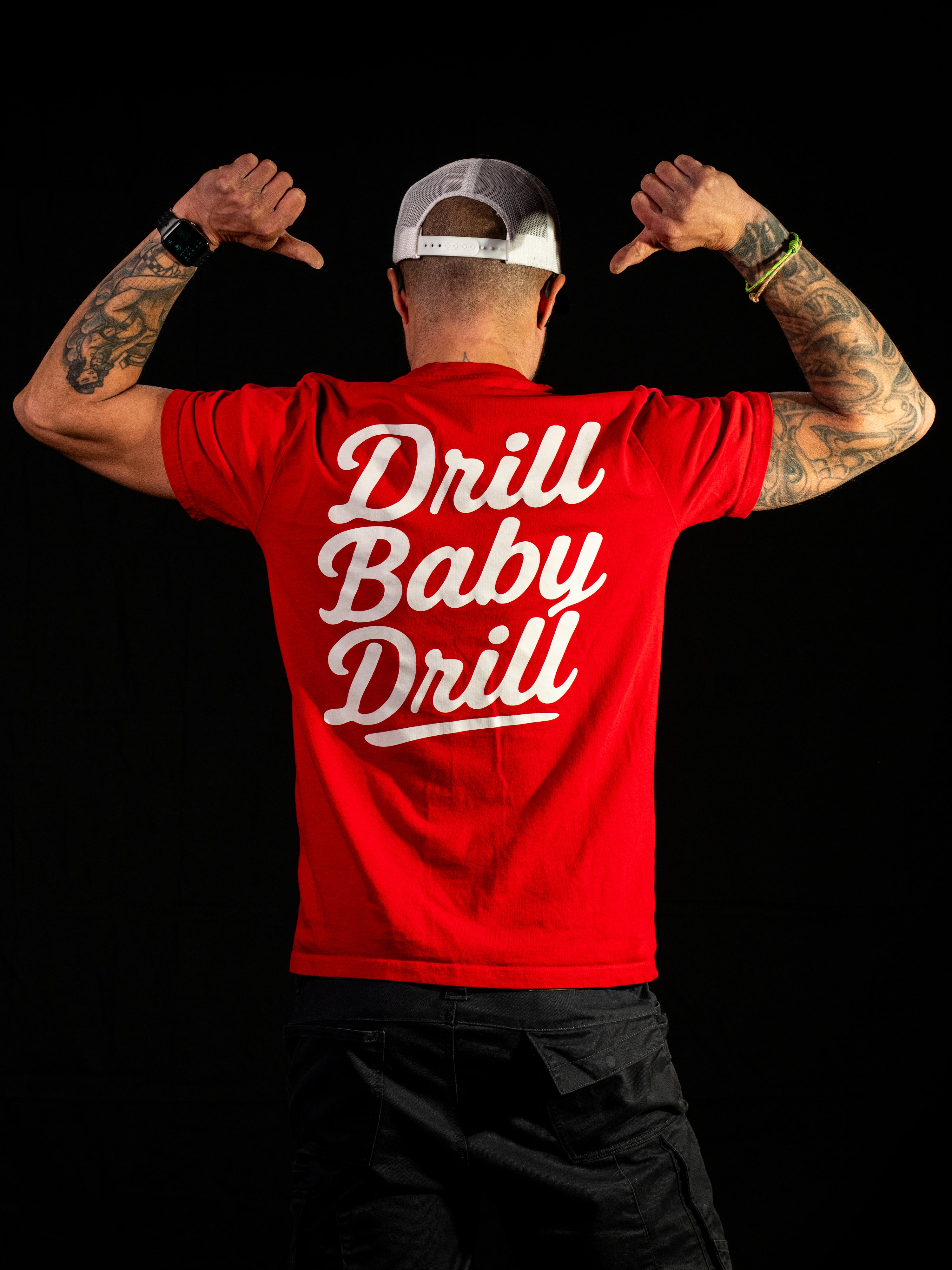 Drill Baby Drill Tee - Retro Script Style