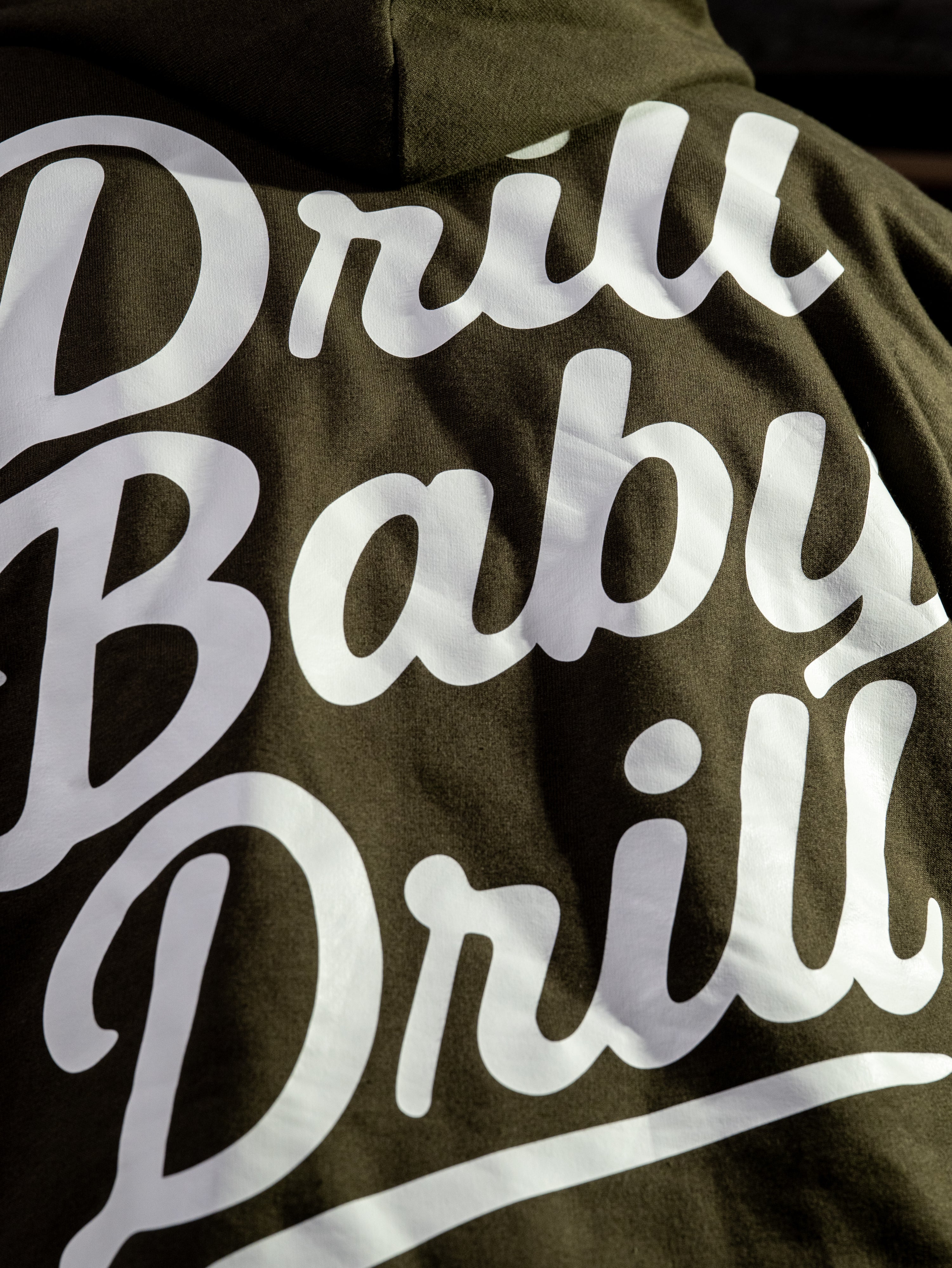 Drill Baby Drill Hoodie - Retro Script Style