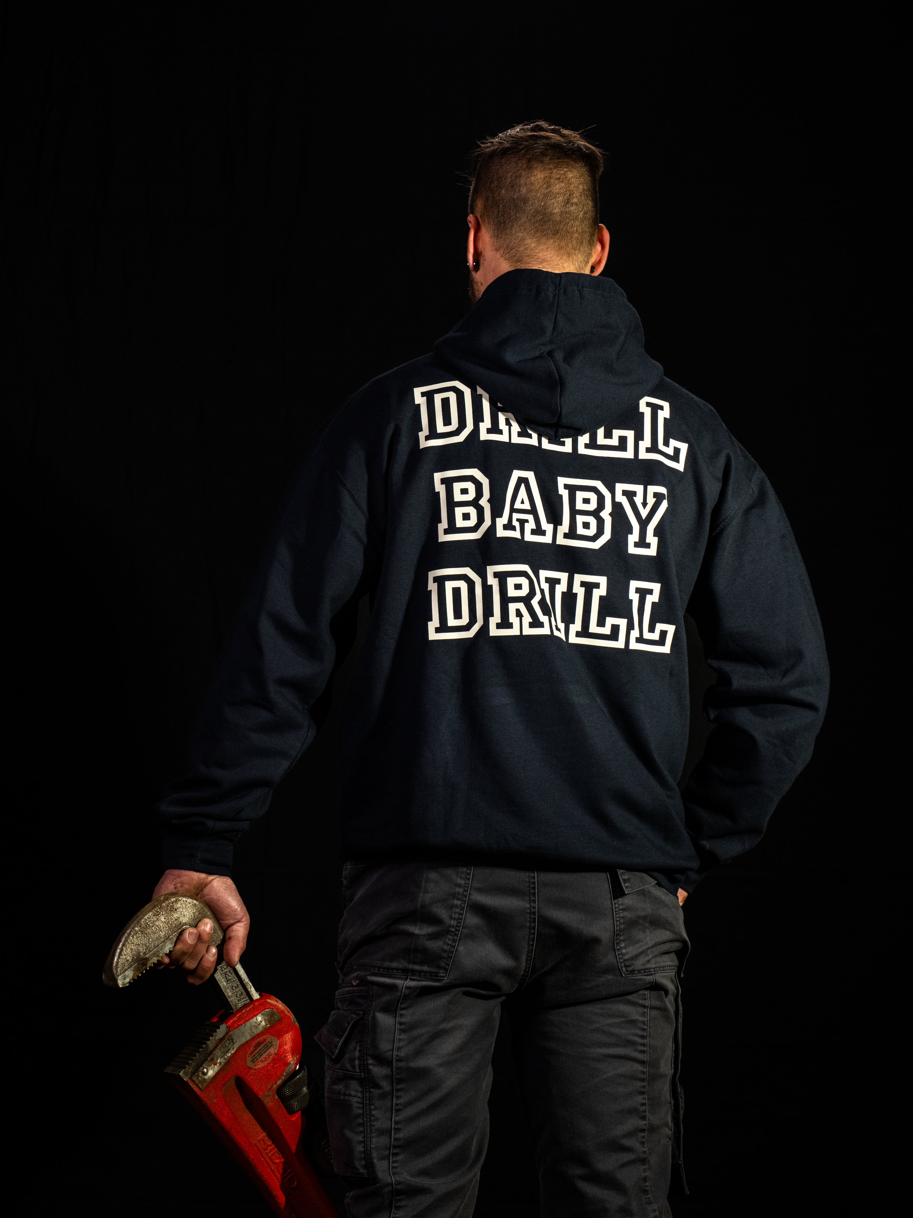 Drill Baby Drill Hoodie - Modern Script Style