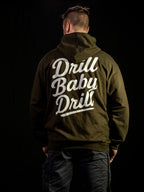 Drill Baby Drill Hoodie - Retro Script Style